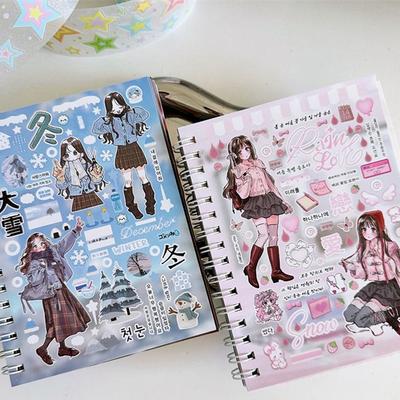 30 Sheets Korean Ins Cute Decorative Stickers Book Y2K Scrapbooking Phone Case DIY Journal Collage Material Sticker Gift