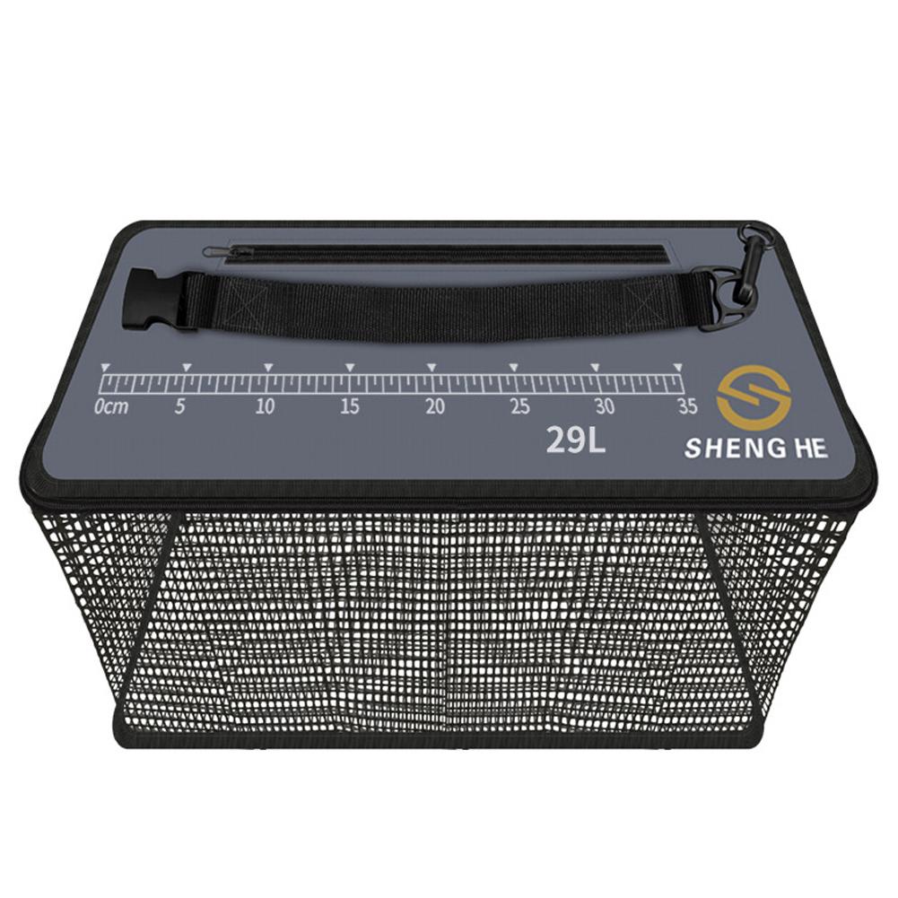 

17L/22L/29L Fish Guard Net Quick Drying Multifunction Bucket Outdoor Fishing Tackle Gear Fishing Bait Storage Case