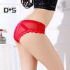 Women's Sexy Panties Lace See Through Underwear Low Rise Thin Mesh Sheer Underpants Breathable Bikini Briefs