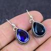 London Blue Topaz Gemstone 925 Sterling Silver Jewelry Earring 1.38"