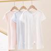 Bamboo Fiber Baby Summer Romper - Boys & Girls Short Sleeve Pajamas Air Conditioning Suit
