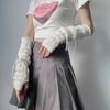 Japanese Style Y2K Knitted Gloves Gothic JK Lolita Arm Sleeves Fashion Bowknot Oversleeve  Party