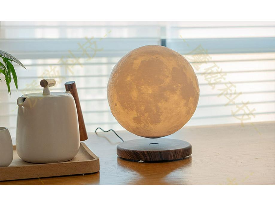 18cm Magnetic Levitation Moon Lamp - 3D Printed Night Light for Bedroom and Living Room Atmosphere