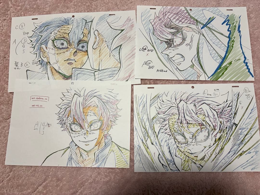 

[USED] Demon Slayer: Kimetsu no Yaiba Pillar Training Edition Blu-ray Purchase Bonus: Replica of the Original Artwork by Sanemi Shinazugawa
