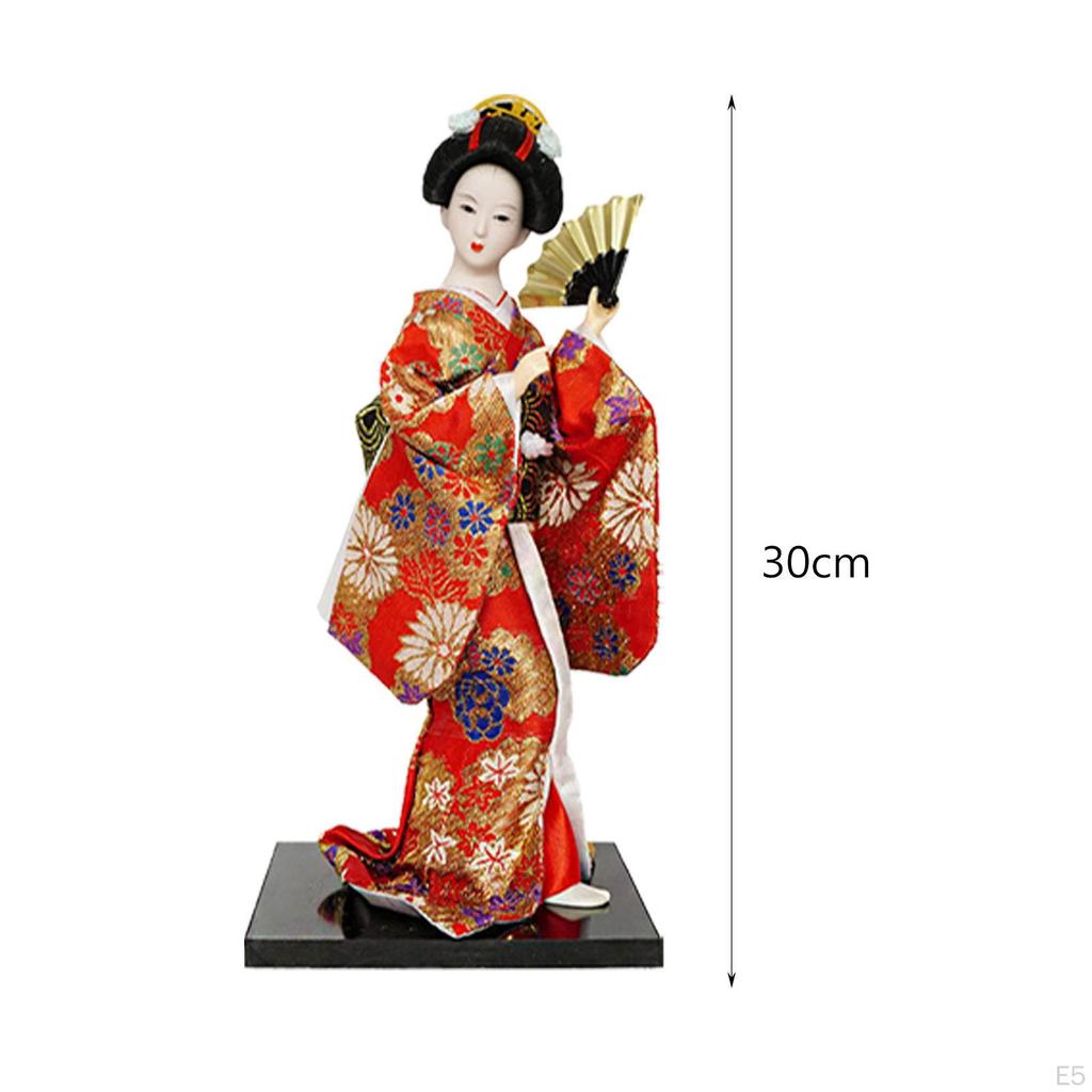 Asian Statue Collectible Figurine Japanese Kimono Geisha Doll Kabuki for Birthday