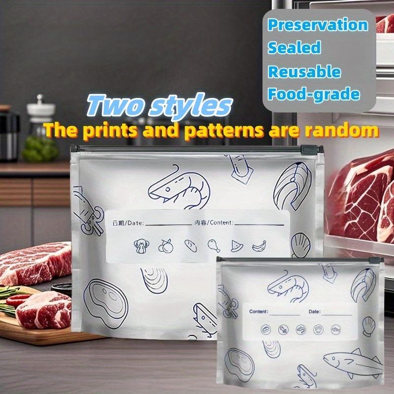 Aluminum Foil Refrigerator Storage Bags Reusable Perfect for Kitchen Organization In The Refrigerator Or Freezer 3 Size Zipper Fresh-Keeping Bags