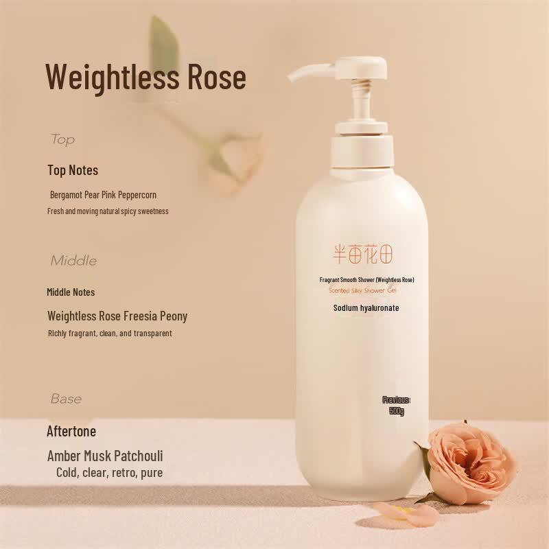 Ban Mu Hua Tian Weightless Rose Fragrance Shower Gel Set