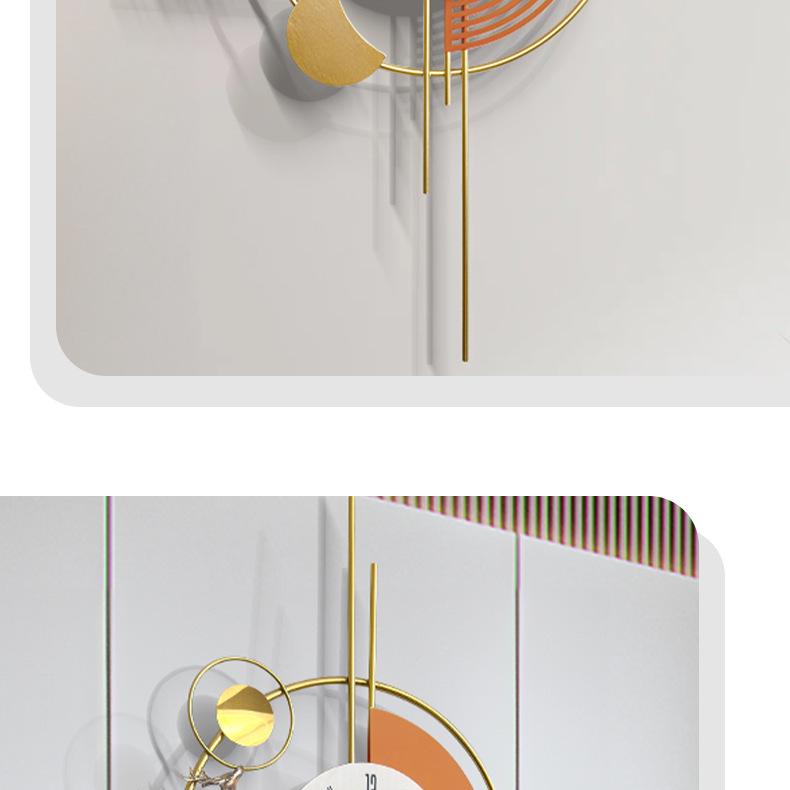 Luxury Nordic Minimalist Wall Clock - Stylish Living Room Decor & Fashionable Home Accent
