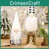 Charming Black And White Plaid Forest Gnome Doll Decorative Christmas Figure Gift Idea