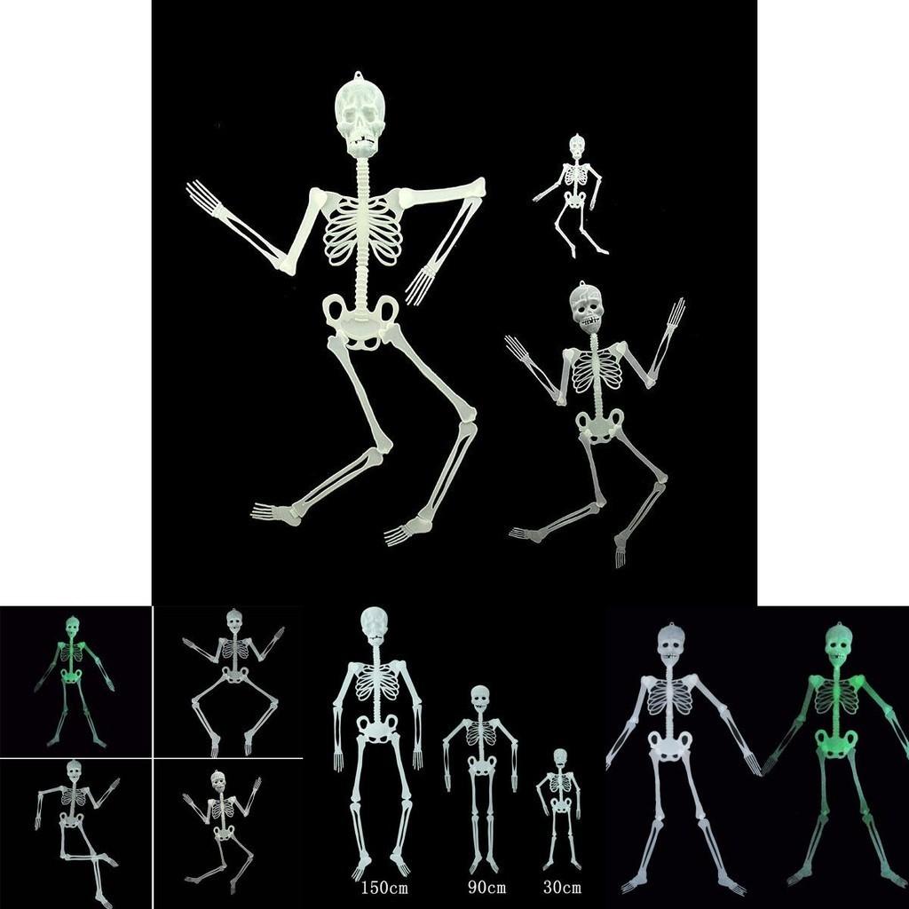 Halloween Scary Prop Luminous Hanging Human Skeleton Outdoor Party Decoration