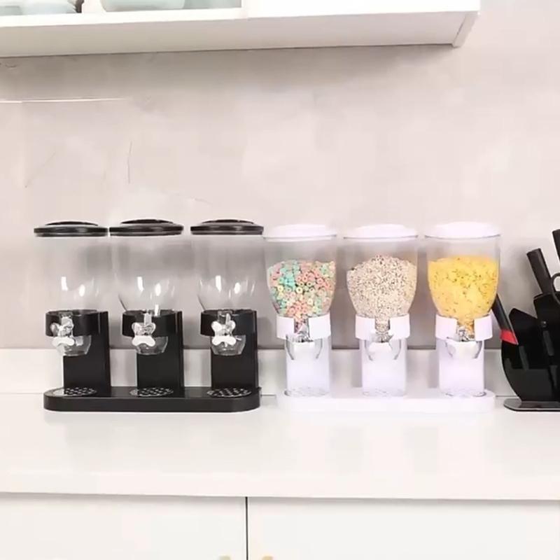 Sturdy Food Dispenser with Sealed Lids Designs for Dry Goods Storage Preservation