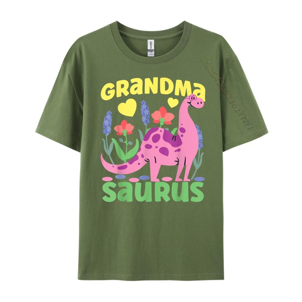 Grandma Saurus Dinosaur For Funny Grandmother Harajuku T Shirt Homme Easter Day