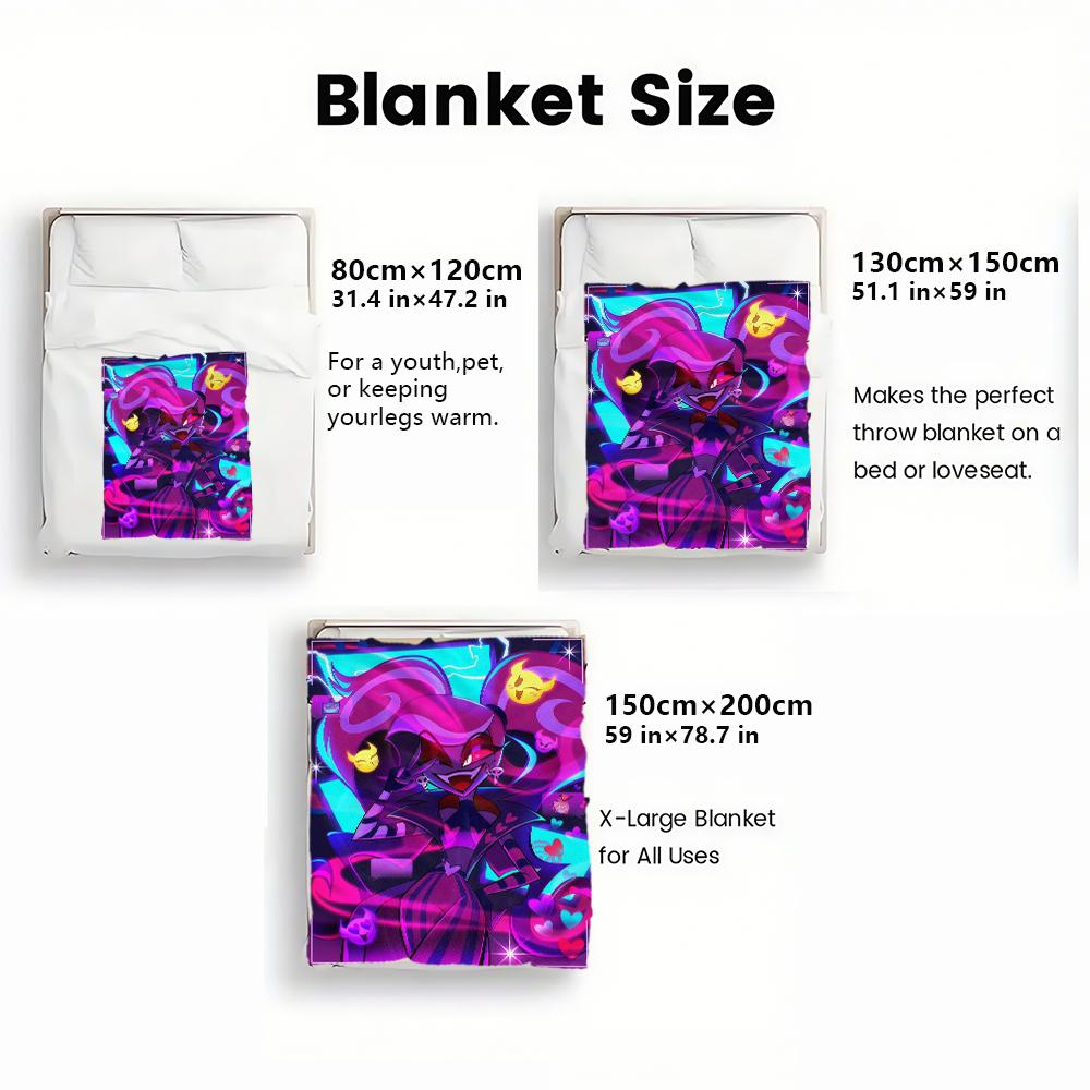 Anime Thin Flannel Blanket for Bedrooms,Living Rooms,Sofas Blankets,Offices,Lunch Breaks,Picnics,blankets Fluffy