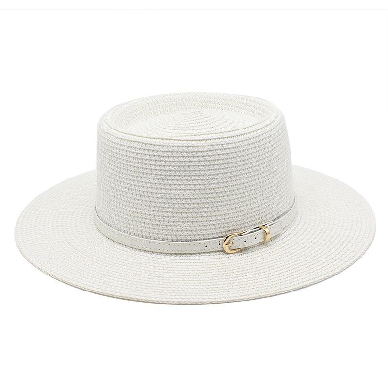 Grass Green Straw Hat Women'S Summer Bump Top Top Top Hat Seaside Vacation Beach Hat Internet Celebrity Straw Hat Sun Hat