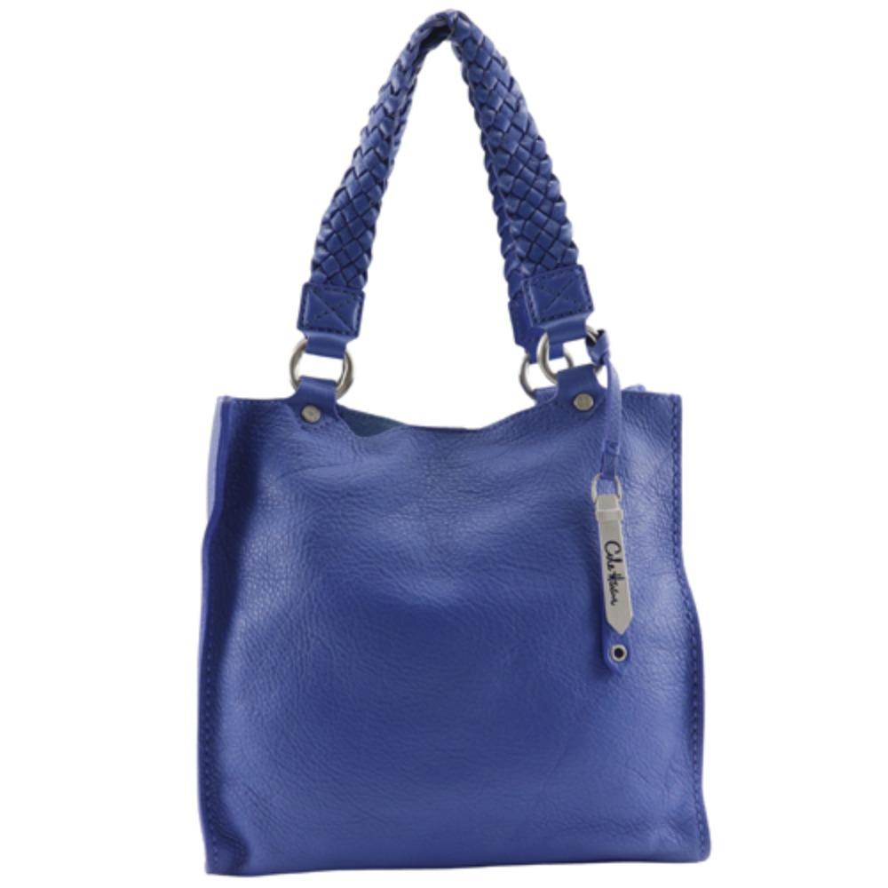 

COLE HAAN Mesh handle Tote Bag Blue leather Women Used