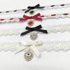 Fashionable Bowknot Necklace Bow Heart Pendant Neckchain Stylish Women Choker