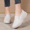 Slip-on Women Loafers PU Leather Waterproof Casual Shoes Non-slip Walking Shoes White Nurse Shoes
