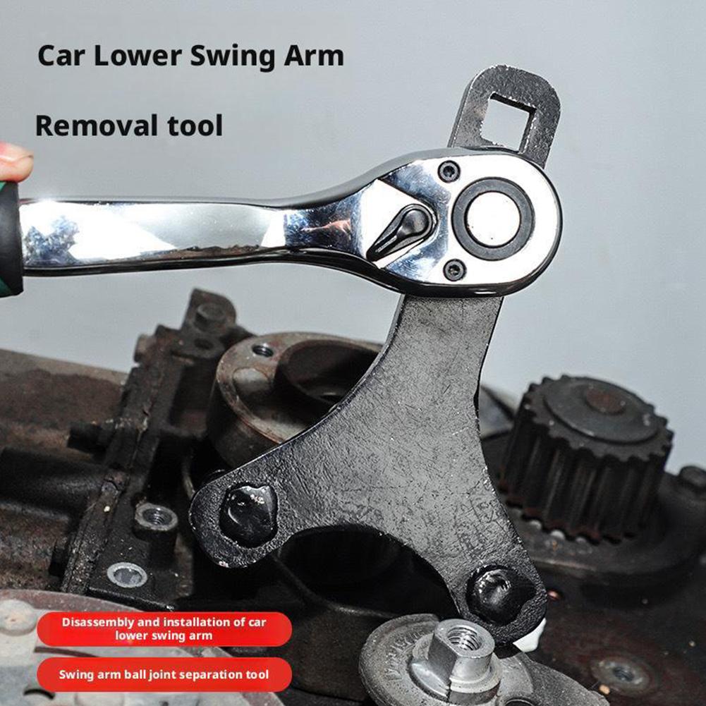 Lower Control Arm Prying Tool and Pry Bar Wrench Adapter 1/2" 3/8", Bushing Removal Tool Crowbar Adapter Head Tool Extension Bar