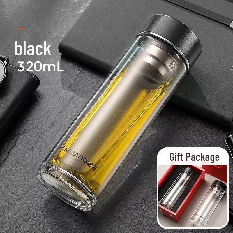 Fuguan Double-Layer Glass Cup