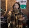 Vintage Winter Warm Cashmere Long Scarf Brown Soft Long Tassel Scarves Plaid Thickened Thickened Warm Shawl Wrap Women Girls