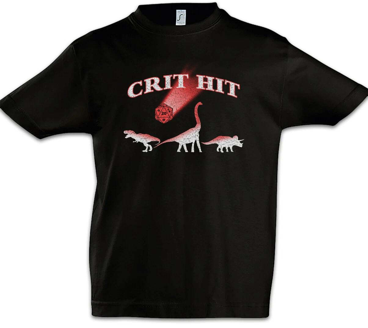 

Crit Hit Kids Boys T-Shirt Geek Nerd Fun RPG MMORPG Gamer Gaming Dice- 110
