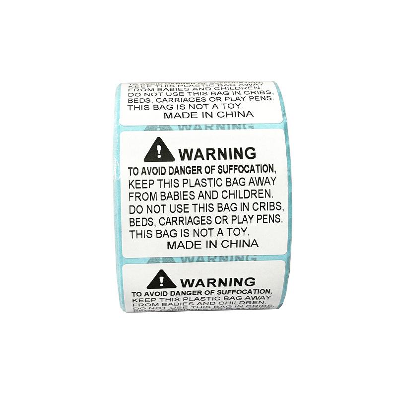 Eco-friendly Adhesive Anti-Suffocation Warning Label for Cross-border E-commerce Packaging