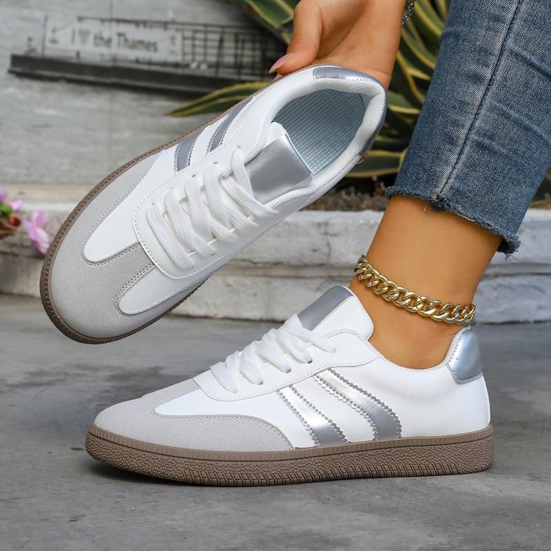 Women's German Training Shoes Spring and Autumn New Flat Retro Color-Block Casual Sports Board Shoes