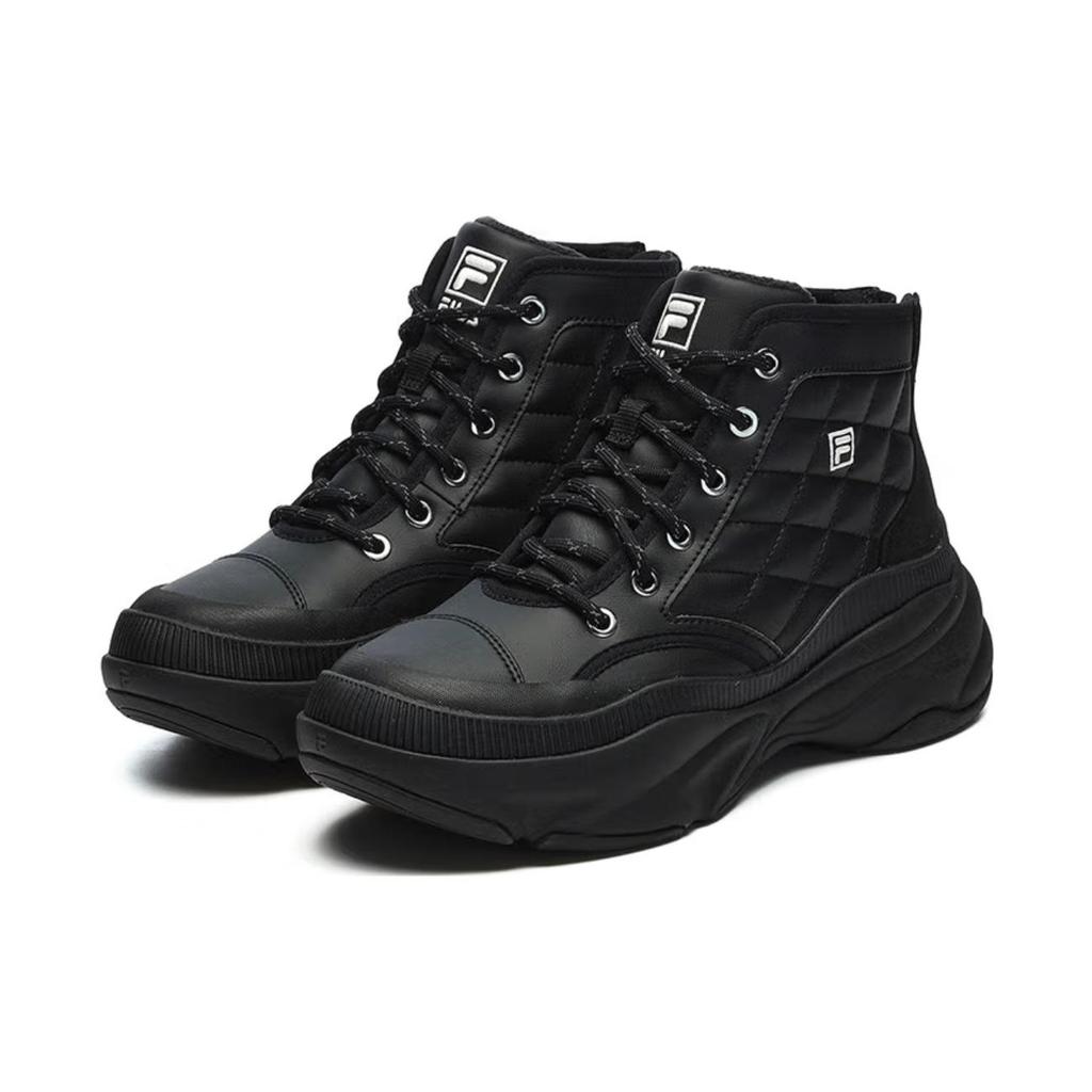 New FILA Bread Mid Top Casual Shoes Women's Black F12W241119FAB