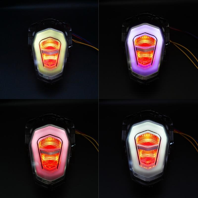 APP Adjustable LED Tail Brake Light Assembly for Y16ZR Motorcycle High Visibility Safety Feature Modified Accessories