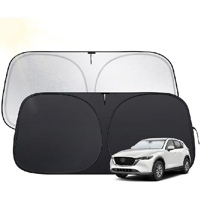 Windshield Sun Shade For Toyota 4Runner 2010-2025,  Fit Car Sun Shades With 420D Fabric & Foldable Memory Steel Wire, Sunshade For Car Windshield