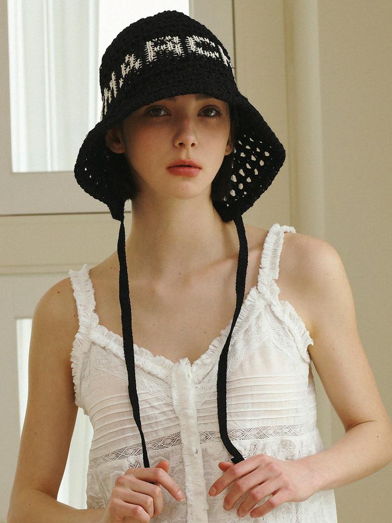 Meleuhen Logo Knitting Strap Bucket Hat_5Color