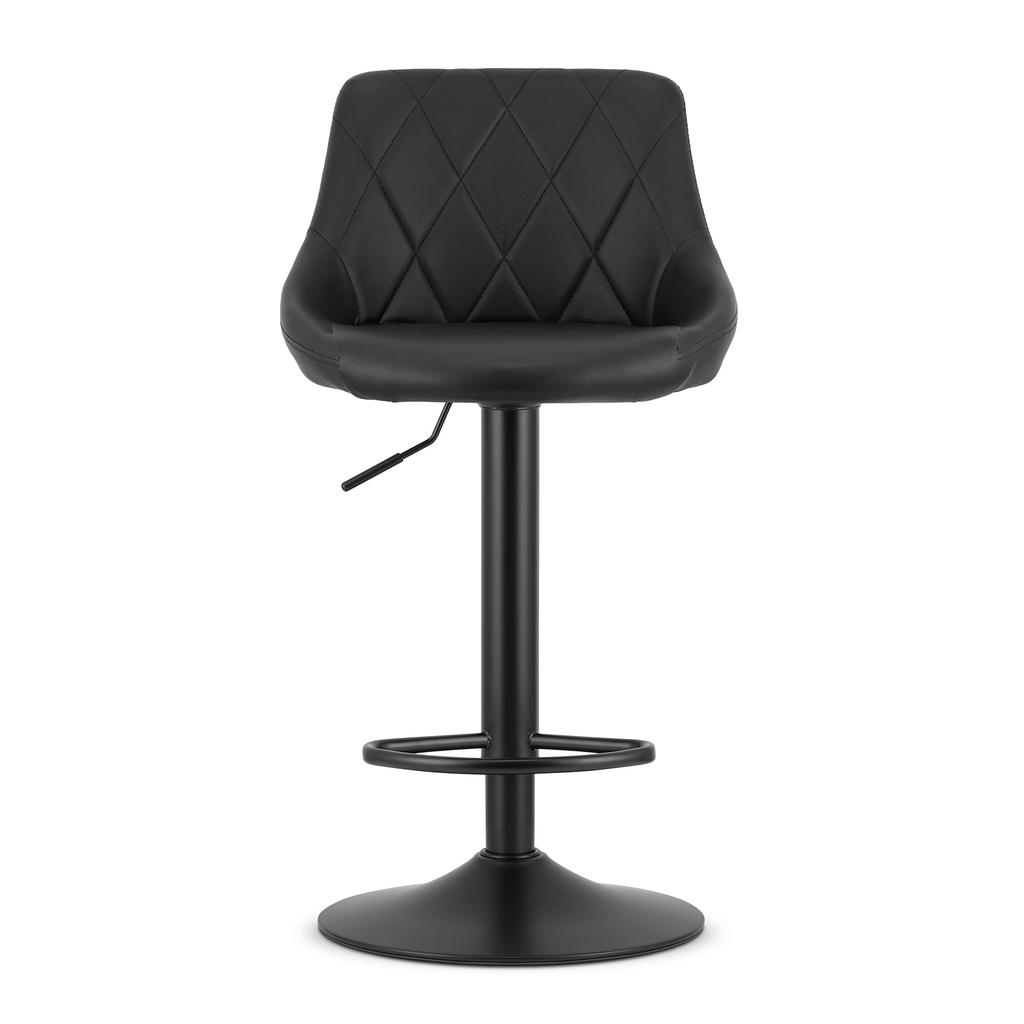 KAST stool - black eco-leather / black base