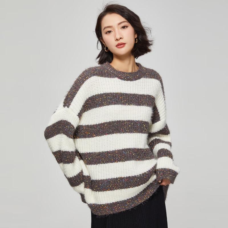 Women's French Style Striped Knitted Sweater