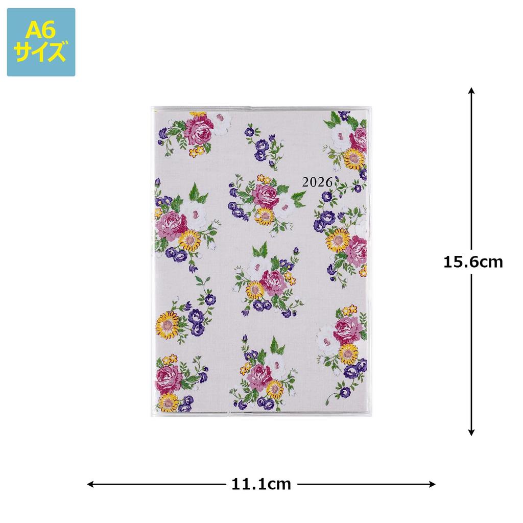 282 La Fine 2 Planner Takahashi Shoten 2026 Edition Floral Pattern Monthly A6 Size