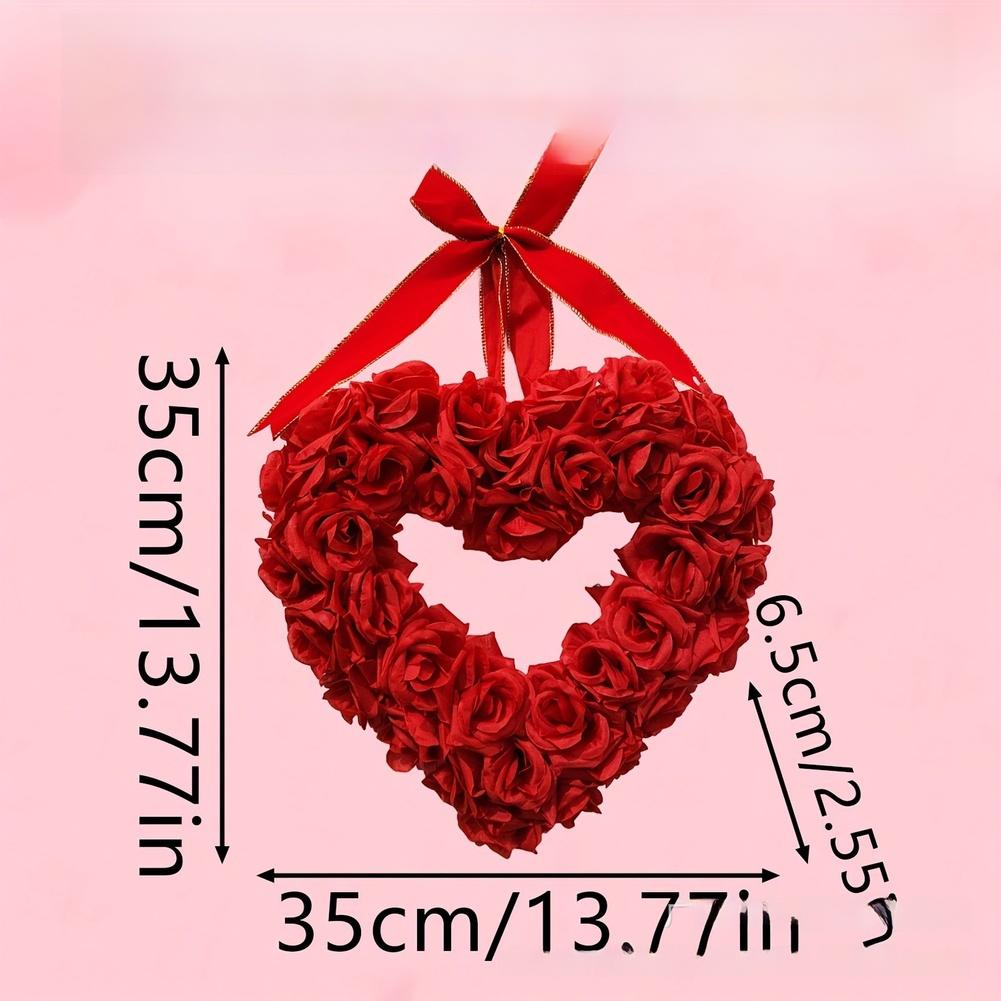 Wedding Decoration 35*35*6.5cm 40*40*6.5cm Heart-shaped Wreath Unique Handmade Gifts Wreath Handcrafted Design