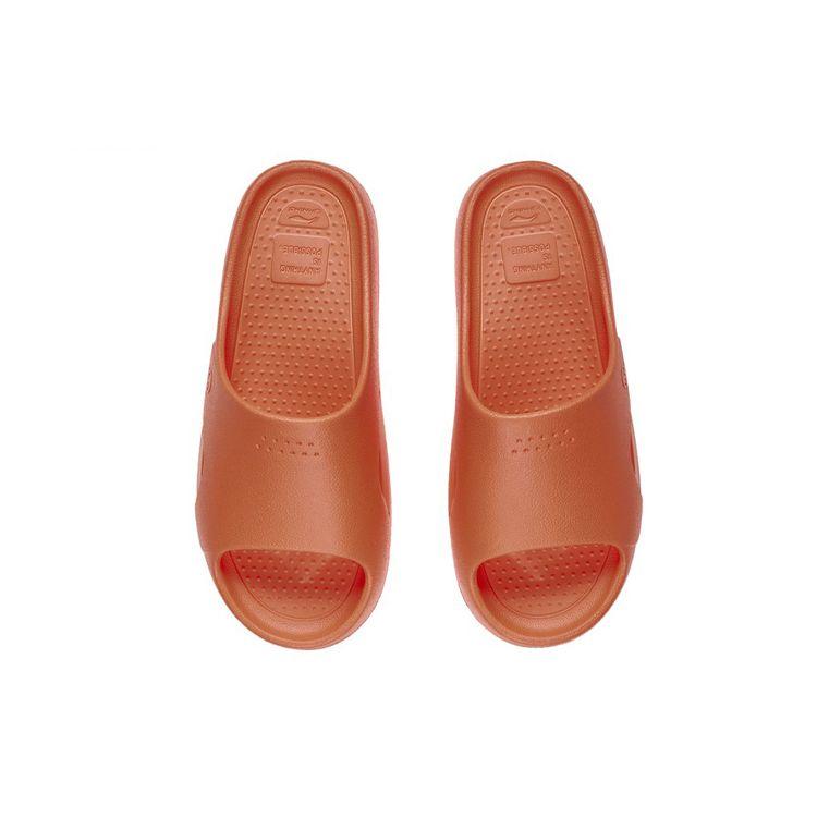 Li Ning Casual Durable Lightweight Rubber Sole EVA Silent Slide Sandals Men Footwear Orange AGAS029-2