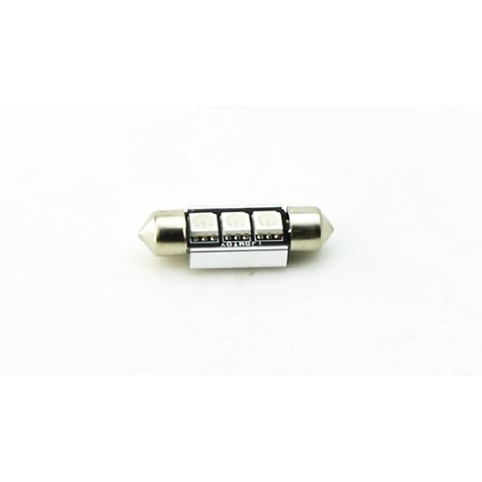 Ultra Blue 3-SMD Error Free 6418 C5W LED Bulbs For Euro Car License Plate Lights