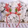 Mingguan Holiday Glitter Antler Bell Headband - Christmas Party Hair Accessory