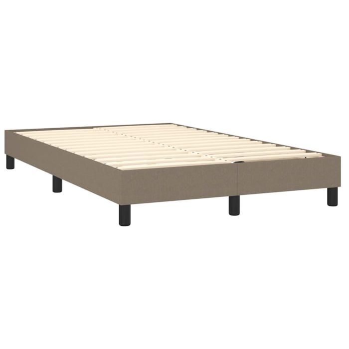 Maison Exclusive - Sommier à lattes de lit avec matelas Taupe 120x200 cm Tissu