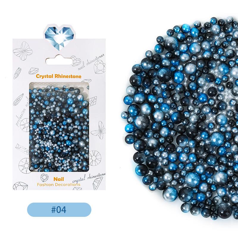 Highlight Symphony Nail Art Pearl Set 1.5-6 Mm Mixed Abs Non-Porous Round Diy Handmade Nail Art Jewelry