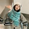 Autumn And Winter New Imitation Cashmere Scarf Solid Color Thickened Warm Fashion Versatile Tassel Shawl High-End