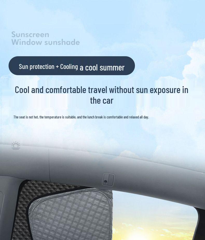 Tesla Model 3/Y Full Blackout Anti-Peeping Sunshade Curtains for Side Windows and Windshield