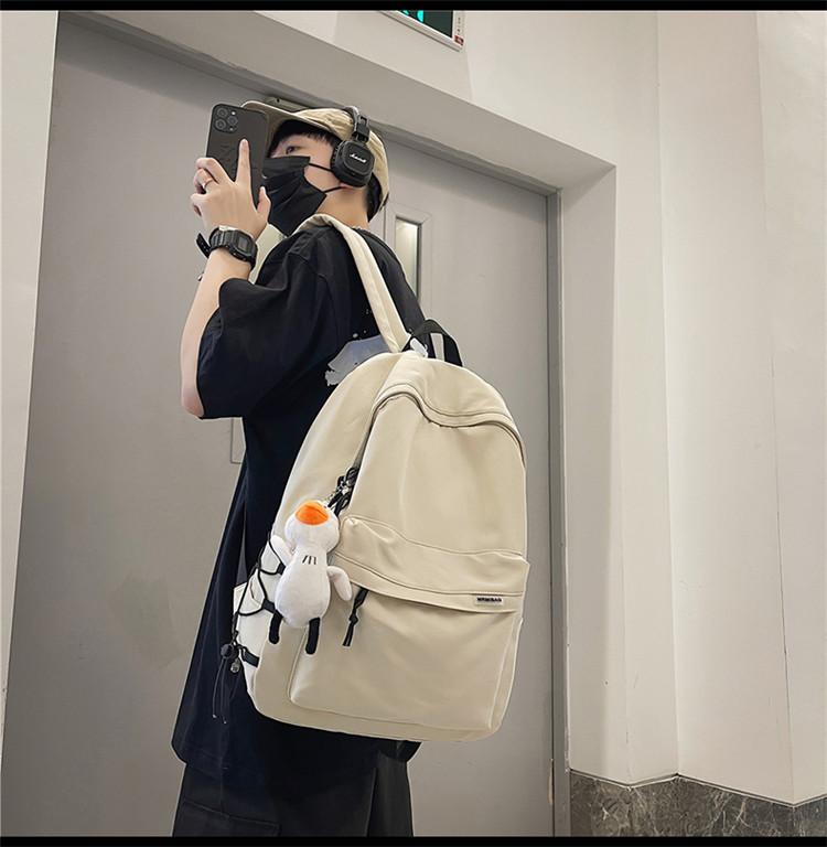 Schoolbag Backpack Simple Large Capacity Travel Backpack Female Leisure Japanese Junior High School High School Student School Bag