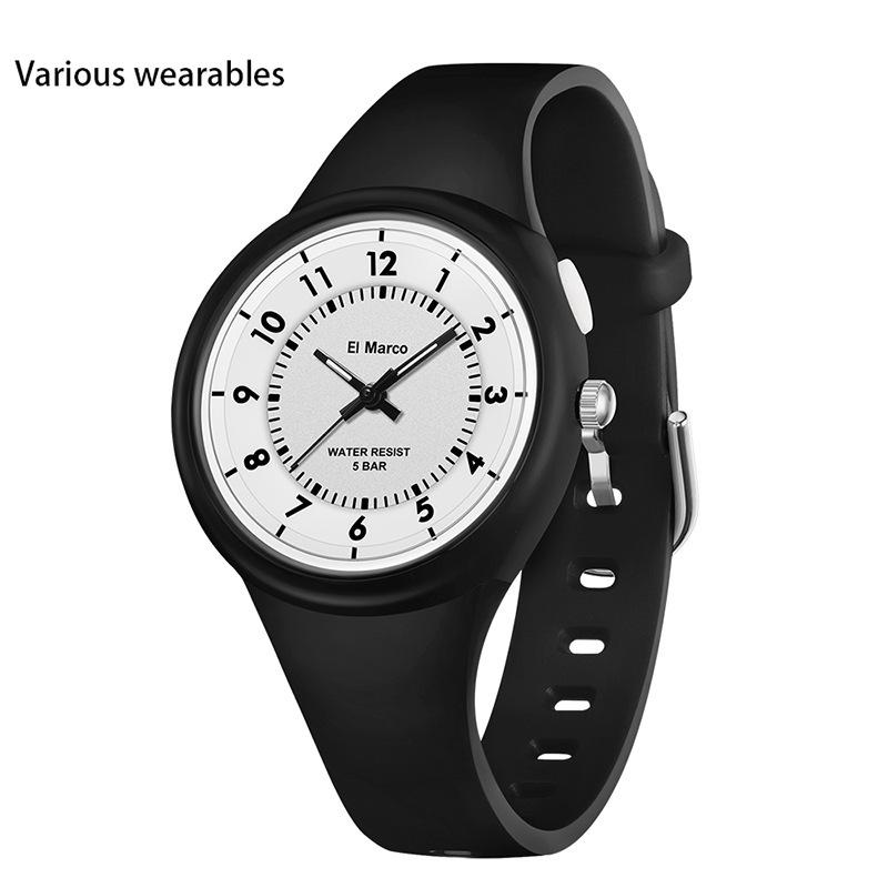 

Кварцевые часы Модные детские кварцевые часы Простые водонепроницаемые светящиеся в темноте студенческие часы