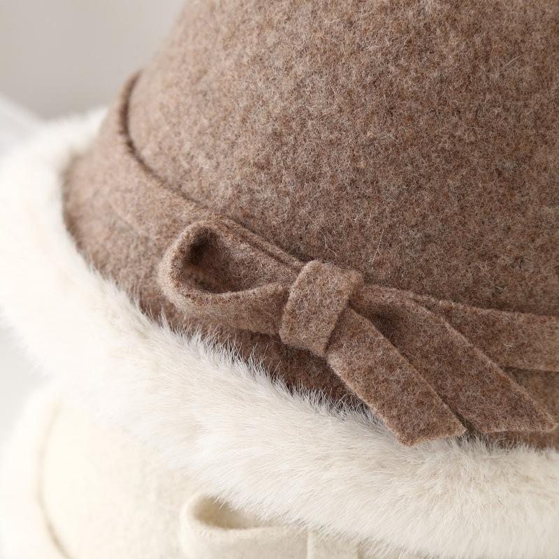 Fashion Plush Hat Women's Autumn and Winter Rough Edge Bucket Hat Thickened Warm Ear Protector Basin Hat Bucket Hat
