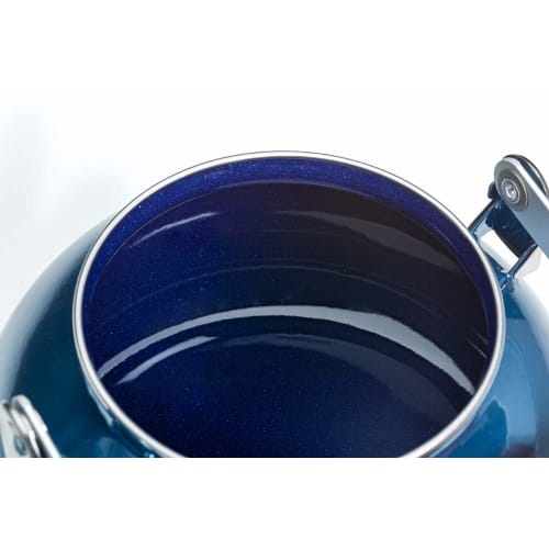 Takagi Metal Kettle, Stylish, Induction Compatible, Enamel, 2.3L, Onyx Blue, ONB-2.3KT