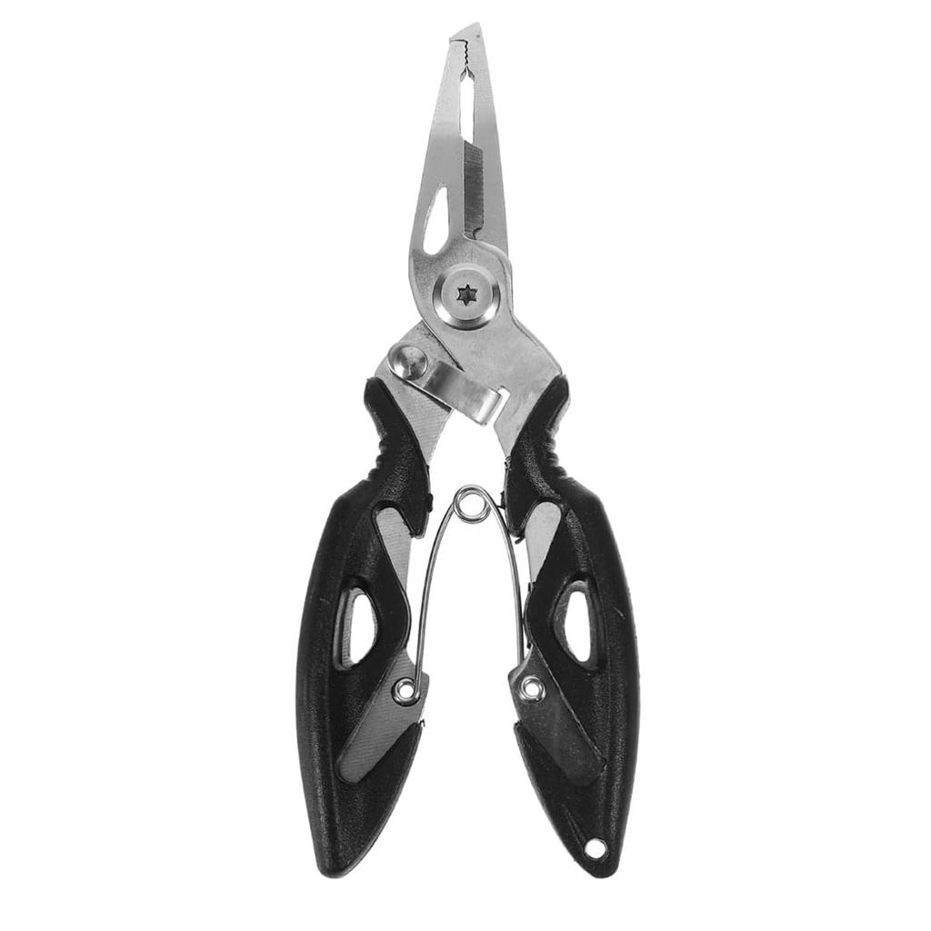 Pinza da pesca multifunzione, sgancia-amo ad anello diviso, accessori per attrezzi da pesca, taglia-filo in acciaio inossidabile