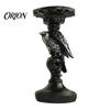 Three Dimensional Skull Decor Halloween Candlestick Holder Decoration, Gothic Raven Candle Holder, Pillar Stand Spooky Taper for Tabletop Home