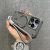 Popular Cool Rugged For Magsafe Charging Case For iPhone 17 Air 16E 15 14 13 12 Pro Max Wrist Strap Hidden Stand Anti-Drop Cover