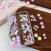 Cute 3D Pastel Macaron Flower Nail Art Charms With 6 Grid Storage Box Perfect For Diy Nail Design Home Salon Use